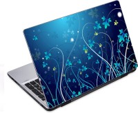 ezyPRNT Blue Fantasy Floral Pattern 2 (14 to 14.9 inch) Vinyl Laptop Decal 14   Laptop Accessories  (ezyPRNT)