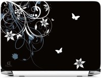 FineArts Abstract Floral Black Back 2 Vinyl Laptop Decal 15.6   Laptop Accessories  (FineArts)