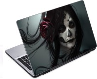 ezyPRNT Skull and Abstract K (14 to 14.9 inch) Vinyl Laptop Decal 14   Laptop Accessories  (ezyPRNT)