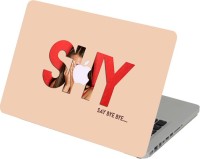 Swagsutra Swagsutra Say Bye Laptop Skin/Decal For MacBook Pro 13 With Retina Display Vinyl Laptop Decal 13   Laptop Accessories  (Swagsutra)
