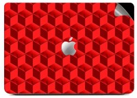 Swagsutra Red Cubical Vinyl Laptop Decal 15   Laptop Accessories  (Swagsutra)