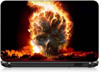 VI Collections SKULL WITH FIRE pvc Laptop Decal 15.6   Laptop Accessories  (VI Collections)
