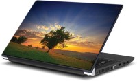 ezyPRNT Sunrise Behind Trees Nature (15 to 15.6 inch) Vinyl Laptop Decal 15   Laptop Accessories  (ezyPRNT)