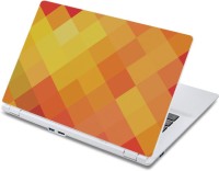 ezyPRNT Yellow Orange Squares Pattern (13 to 13.9 inch) Vinyl Laptop Decal 13   Laptop Accessories  (ezyPRNT)