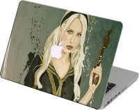 Theskinmantra Girl With Gun Laptop Skin For Apple Macbook Air 11 Inch Vinyl Laptop Decal 11   Laptop Accessories  (Theskinmantra)