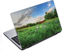 ezyPRNT The Green Land Blue Sky Landscape Nature (14 to 14.9 inch) Vinyl Laptop Decal 14   Laptop Accessories  (ezyPRNT)