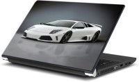 ezyPRNT Aerodynamic White Car (14 to 14.9 inch) Vinyl Laptop Decal 14   Laptop Accessories  (ezyPRNT)