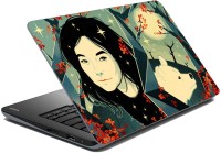 meSleep Grey Abstract Face Vinyl Laptop Decal 15.1   Laptop Accessories  (meSleep)