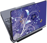 Finest Floral Vector-Blue Vinyl Laptop Decal 15.6   Laptop Accessories  (Finest)