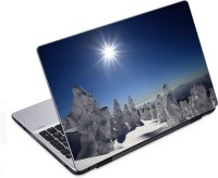 ezyPRNT Evening Snow Mountain Nature (14 to 14.9 inch) Vinyl Laptop Decal 14   Laptop Accessories  (ezyPRNT)