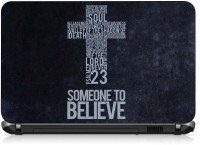 VI Collections CROSS TYPOGRAPHY pvc Laptop Decal 15.6   Laptop Accessories  (VI Collections)