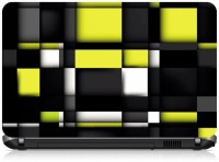Box 18 Black And Yellow Square Abstract 2133 Vinyl Laptop Decal 15.6   Laptop Accessories  (Box 18)
