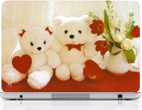 Finest Teddy with Heart and Flower Vinyl Laptop Decal 15.6   Laptop Accessories  (Finest)