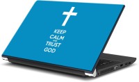 ezyPRNT Keep Calm and Trust God (14 to 14.9 inch) Vinyl Laptop Decal 14   Laptop Accessories  (ezyPRNT)