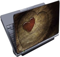 Finest Heart On Brown Vinyl Laptop Decal 15.6   Laptop Accessories  (Finest)