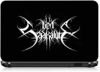 VI Collections BLACK WITH WHITE NAME pvc Laptop Decal 15.6   Laptop Accessories  (VI Collections)