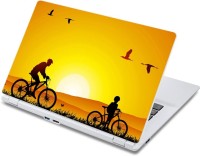 ezyPRNT Bicylcle Ride With Dad (13 to 13.9 inch) Vinyl Laptop Decal 13   Laptop Accessories  (ezyPRNT)