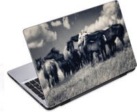 ezyPRNT Amazing Wild Horses Wildlife (14 to 14.9 inch) Vinyl Laptop Decal 14   Laptop Accessories  (ezyPRNT)