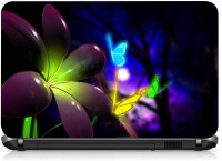 VI Collections GLOWING NEON BUTTERFLIES pvc Laptop Decal 15.6   Laptop Accessories  (VI Collections)