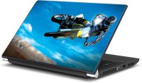 Rangeele Inkers Bike Stunt In Air Vinyl Laptop Decal 15.6   Laptop Accessories  (Rangeele Inkers)