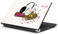 ezyPRNT Headphones and Earphones Music A (15 to 15.6 inch) Vinyl Laptop Decal 15   Laptop Accessories  (ezyPRNT)