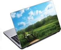 ezyPRNT Blue Sky Green Land Landscape Nature (14 to 14.9 inch) Vinyl Laptop Decal 14   Laptop Accessories  (ezyPRNT)