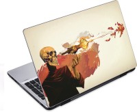 ezyPRNT Skull and Abstract H (14 to 14.9 inch) Vinyl Laptop Decal 14   Laptop Accessories  (ezyPRNT)