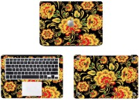 Swagsutra Yellow Flora Vinyl Laptop Decal 11   Laptop Accessories  (Swagsutra)