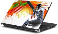 ezyPRNT Cricketer hitting Sports (15 to 15.6 inch) Vinyl Laptop Decal 15   Laptop Accessories  (ezyPRNT)