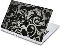 ezyPRNT Grey Floral Pattern (13 to 13.9 inch) Vinyl Laptop Decal 13   Laptop Accessories  (ezyPRNT)