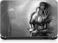 VI Collections GIRL IN GRAYSCALE IMEJE pvc Laptop Decal 15.6   Laptop Accessories  (VI Collections)