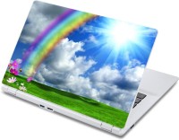ezyPRNT Rainbow in The Heaven Nature (13 to 13.9 inch) Vinyl Laptop Decal 13   Laptop Accessories  (ezyPRNT)
