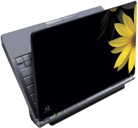 Finest Yellow And Grey Flower Vinyl Laptop Decal 15.6   Laptop Accessories  (Finest)