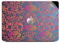 Swagsutra Pink Orange Floral Vinyl Laptop Decal 15   Laptop Accessories  (Swagsutra)