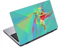 ezyPRNT Lawn Tennis Sports Abstract Play (14 to 14.9 inch) Vinyl Laptop Decal 14   Laptop Accessories  (ezyPRNT)