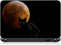 VI Collections BLACK CAT NEAR PLANET pvc Laptop Decal 15.6   Laptop Accessories  (VI Collections)