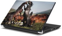 ezyPRNT Wild Horses jumping Wildlife (15 to 15.6 inch) Vinyl Laptop Decal 15   Laptop Accessories  (ezyPRNT)