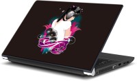 ezyPRNT Girl Listening and Dancing Music B (15 to 15.6 inch) Vinyl Laptop Decal 15   Laptop Accessories  (ezyPRNT)
