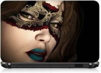VI Collections GIRL WITH MASK pvc Laptop Decal 15.6   Laptop Accessories  (VI Collections)