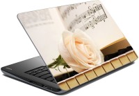 meSleep Beautiful White Rose Vinyl Laptop Decal 15.1   Laptop Accessories  (meSleep)