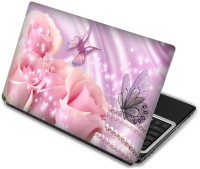 Shopmania Pink Rose Butterfly Vinyl Laptop Decal 15.6   Laptop Accessories  (Shopmania)