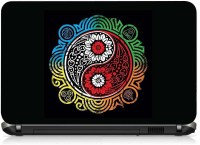 VI Collections MULTI COLOR KUNGFU LOGO pvc Laptop Decal 15.6   Laptop Accessories  (VI Collections)