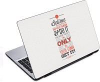 ezyPRNT Believe you can do it Motivation Quote (14 to 14.9 inch) Vinyl Laptop Decal 14   Laptop Accessories  (ezyPRNT)