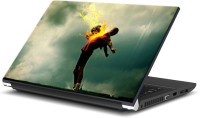 ezyPRNT Football Fireball Defense Sports (15 to 15.6 inch) Vinyl Laptop Decal 15   Laptop Accessories  (ezyPRNT)