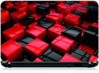 Box 18 3d Red & Black Blocks270 Vinyl Laptop Decal 15.6   Laptop Accessories  (Box 18)