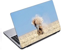 ezyPRNT Travel and Tourism Elephant in Desert (14 to 14.9 inch) Vinyl Laptop Decal 14   Laptop Accessories  (ezyPRNT)