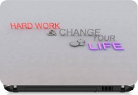 Psycho Art Hard Work And Change Quote Vinyl Laptop Decal 15.6   Laptop Accessories  (Psycho Art)