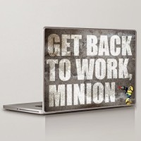 Theskinmantra Lets Work Minions Universal Size Vinyl Laptop Decal 15.6   Laptop Accessories  (Theskinmantra)