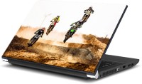 ezyPRNT Motor Cycle and 4 Racing Bikes Sports (15 to 15.6 inch) Vinyl Laptop Decal 15   Laptop Accessories  (ezyPRNT)