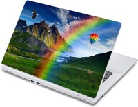 ezyPRNT Rainbow and Hot Balloon (13 to 13.9 inch) Vinyl Laptop Decal 13   Laptop Accessories  (ezyPRNT)